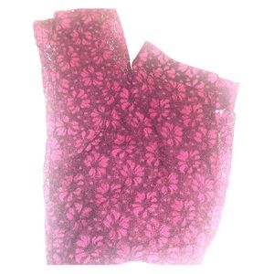 American Eagle Maroon/Black Lace Leggings